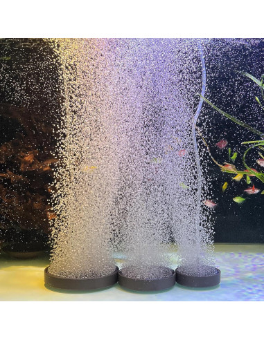 Difusor de oxígeno para acuario UPETTOOLS 8.1 cm, burbujas silenciosas