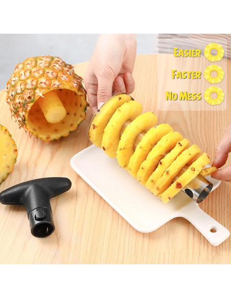 Cortador de Piña Showvigor de Acero Inoxidable 24.5 cm Cortador de Piña Showvigor de Acero Inoxidable 24.5 cm