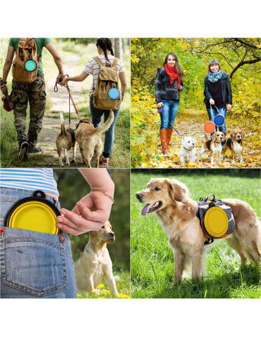 Cuencos Plegables para Perros ME.FAN - 6 Paquete 12oz