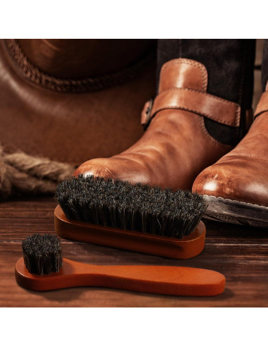 Kit de Cepillos para Brillar Zapatos ZJoey - 2 Pcs de Madera