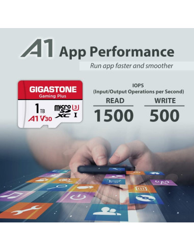 Tarjeta de Memoria Gigastone 1TB Gaming Plus MicroSDXC A1