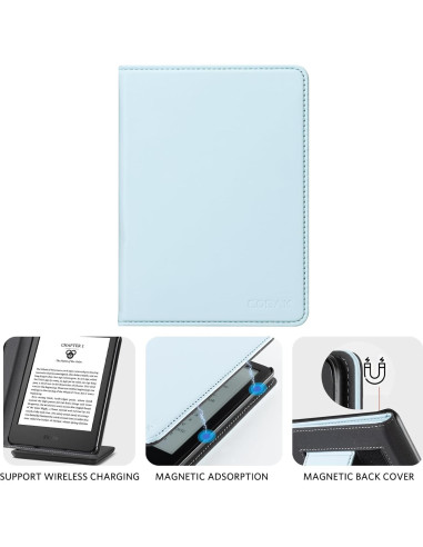 Funda CoBak para E-Reader 6" PU Inteligente Azul Bebé
