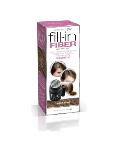 Fibras Relleno para Cabello Fisk Procapil Marrón Medio