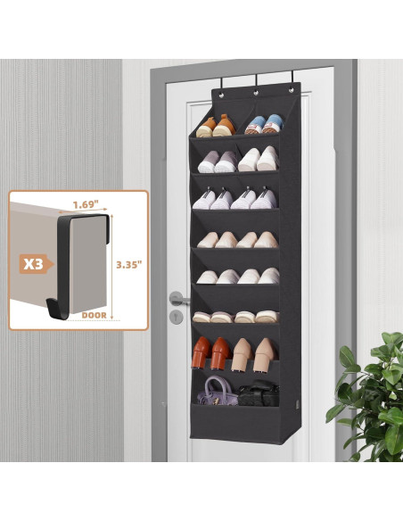 Organizador de Zapatos Colgante Storage Maniac Negro 10 Bolsillos Organizador de Zapatos Colgante Storage Maniac Negro 10 Bolsillos