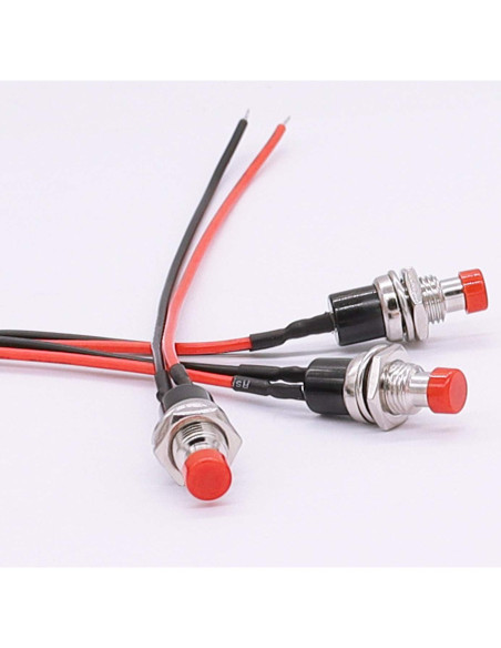 Interruptor de Botón Momentáneo TWTADE 6 Pcs 1A 250V CA Interruptor de Botón Momentáneo TWTADE 6 Pcs 1A 250V CA