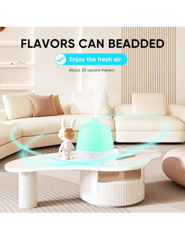 Difusor de Aceite Esencial HAPPTWS 220ml con Luz y Apagado Automático