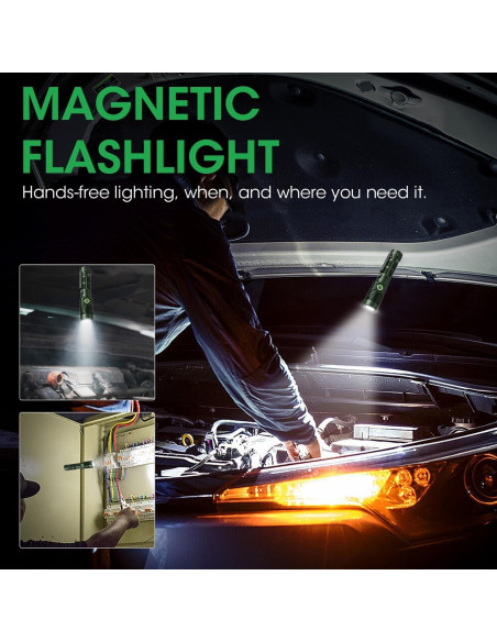 Linterna LED Recargable Spriak K2301 Verde, 6 Modos, Impermeable Linterna LED Recargable Spriak K2301 Verde, 6 Modos, Impermeable