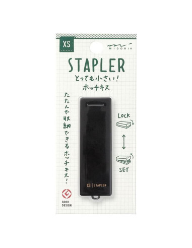 Engrapadora Compacta Midori XS Negra 60g