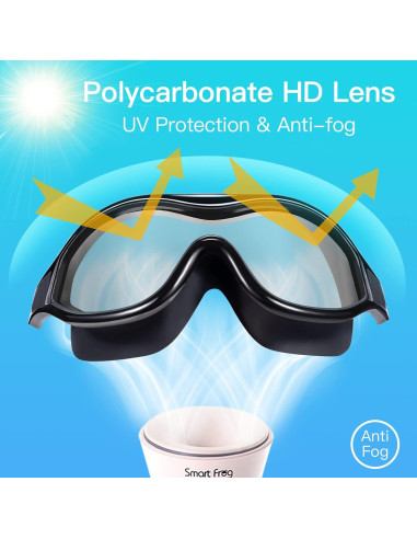 Gafas de natación Seago UV-400, anti-vaho, visión 180