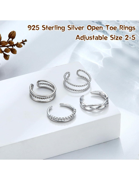 Anillos de Dedo de Plata Esterlina 925 PATISORNA Ajustables Anillos de Dedo de Plata Esterlina 925 PATISORNA Ajustables