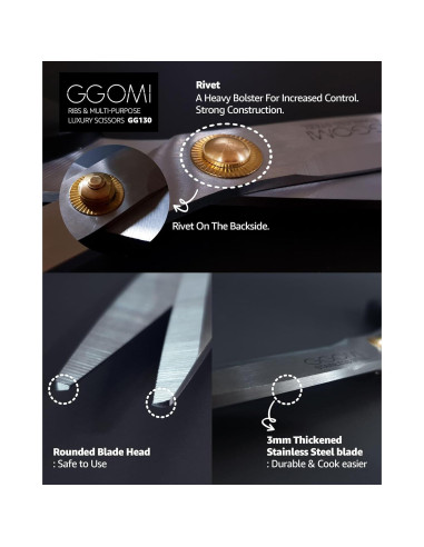 Tijeras de cocina GGOMI para carne Kalbi - Acero inoxidable 26 cm