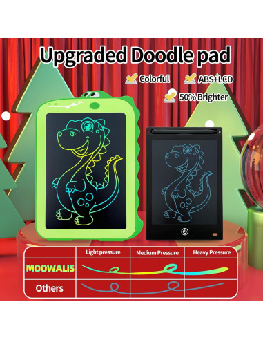Tableta de Escritura LCD MOOWALIS 8.5" Dinosaurio Navidad