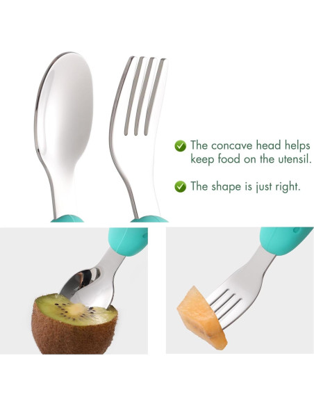 Juego de Cuchara y Tenedor para Bebés YIVEKO - Abejas Juego de Cuchara y Tenedor para Bebés YIVEKO - Abejas