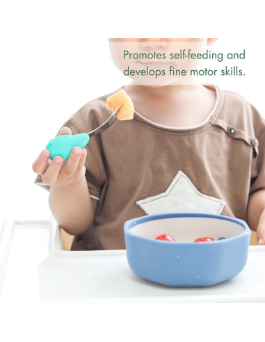 Juego de Cuchara y Tenedor para Bebés YIVEKO - Abejas