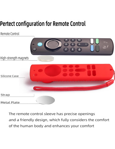 Funda de Silicona Antideslizante para Control Remoto Fire TV Stick 2021