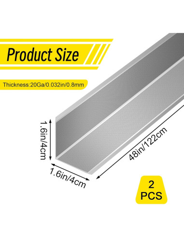 Protectores de Esquinas de Aluminio Kingtran 2 Piezas 122 cm