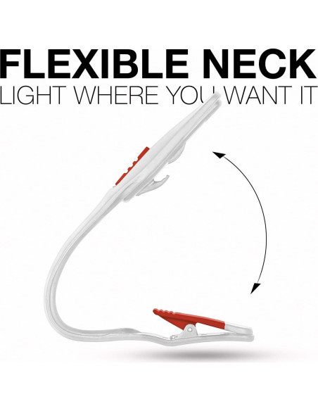 Luz de libro Energizer LED con clip, 25 horas, blanca Luz de libro Energizer LED con clip, 25 horas, blanca