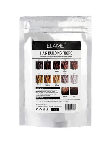 Spray de Fibras para Cabello Aliver 100g Marrón Oscuro