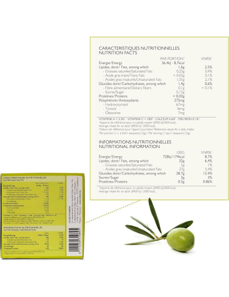Cápsulas de Extracto de Hoja de Olivo Orgánico OLIVIE 100g Cápsulas de Extracto de Hoja de Olivo Orgánico OLIVIE 100g