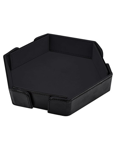 Bandeja de Dados Magnética Plegable SIQUK Hexagonal Negra