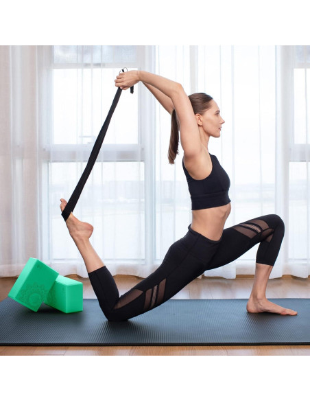 Bloques de Yoga Overmont 2 Piezas EVA Antideslizante 23x15x8cm Bloques de Yoga Overmont 2 Piezas EVA Antideslizante 23x15x8cm