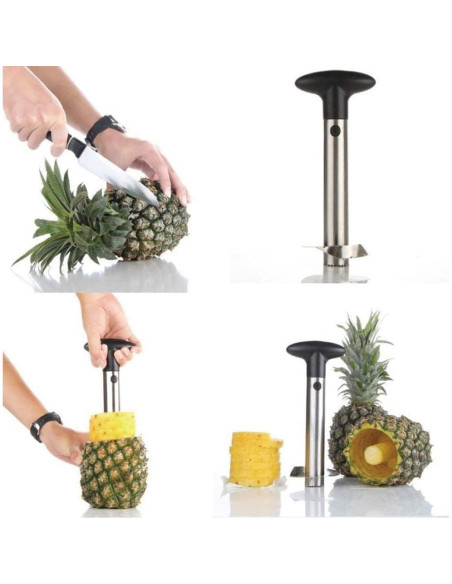 Cortador y Descorazonador de Piña AllStyle - Acero Inoxidable Cortador y Descorazonador de Piña AllStyle - Acero Inoxidable