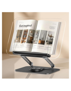 Soporte de Libro Ajustable ASIEIT de Acrílico 360 Plegable