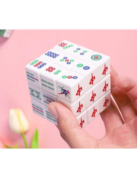 Cubo de Velocidad Mahjong A+ Morn 3x3 Verde 56mm Cubo de Velocidad Mahjong A+ Morn 3x3 Verde 56mm