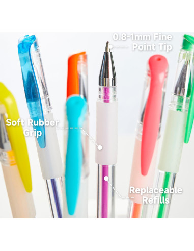 Bolígrafos de Gel Shuttle Art 130 Colores con Estuche y Libro