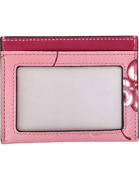 Funda delgada de cuero para tarjetas de crédito mujer - Rojo Funda delgada de cuero para tarjetas de crédito mujer - Rojo