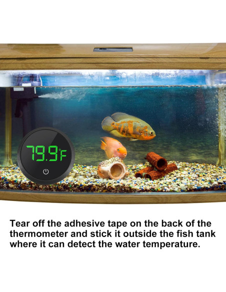 Termómetro Digital de Acuario DWEII 2 Pack LED Precisión 0.9C Termómetro Digital de Acuario DWEII 2 Pack LED Precisión 0.9C