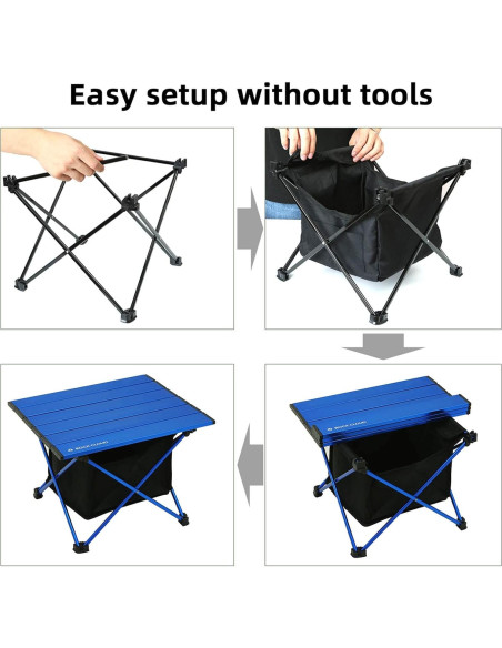 Mesa de Camping ROCK CLOUD Plegable Aluminio 1.18 kg Azul Mesa de Camping ROCK CLOUD Plegable Aluminio 1.18 kg Azul
