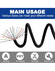 Manga de Cable Dividida Trenzada Teziicus 25 pies 1 pulgada 2