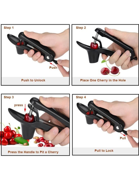 Deshuesador de Cerezas Fopudy Negro, Acero Inoxidable, Apto Lavavajillas Deshuesador de Cerezas Fopudy Negro, Acero Inoxidable, Apto Lavavajillas