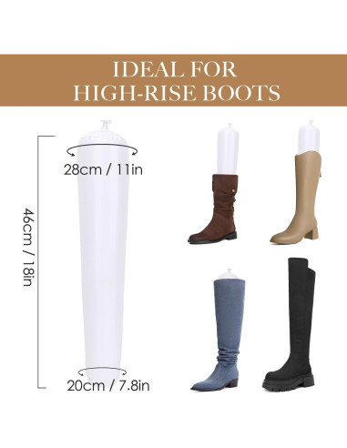 Formadores Inflables para Botas kilofly - 3 Pares - 46cm Blanco