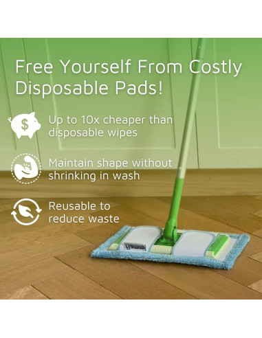 Paño de Microfibra Reutilizable Flammi para Swiffer 31.75 cm - Paquete de 2