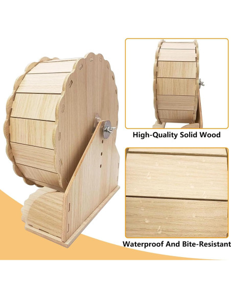 Rueda de Ejercicio de Madera Hamiledyi 15 cm para Hámster Rueda de Ejercicio de Madera Hamiledyi 15 cm para Hámster