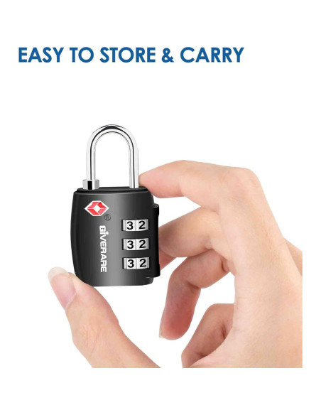 2 Candados de Equipaje GIVERARE TSA551 Combinación 3 Dígitos 2 Candados de Equipaje GIVERARE TSA551 Combinación 3 Dígitos
