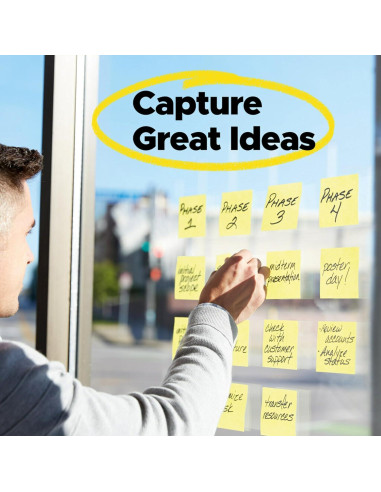 Notas adhesivas Post-it Super Sticky 12 blocs 7.6 cm amarillo