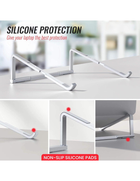 Soporte Plegable para Laptop TBITD Aluminio Ergonómico 11-15.6" Soporte Plegable para Laptop TBITD Aluminio Ergonómico 11-15.6"