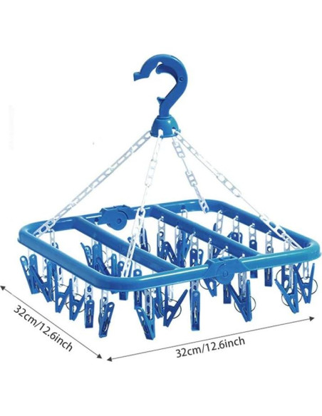 Perchero Clip Plegable Groupcow Azul 32x32 cm Perchero Clip Plegable Groupcow Azul 32x32 cm