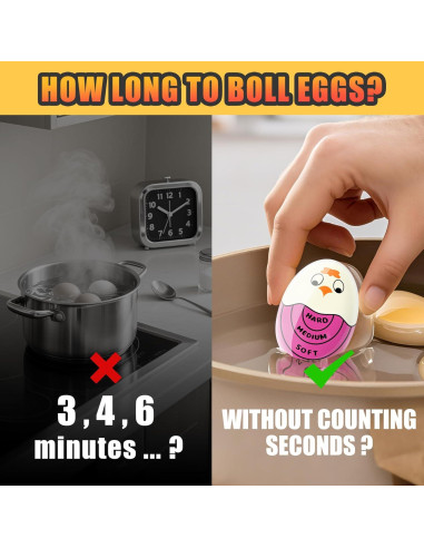 Temporizador de Huevos FOREV Color Púrpura 2 Piezas