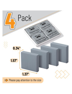 Gomas de Borrar Amasadas Mr. Pen - Set de 4 Gris 2