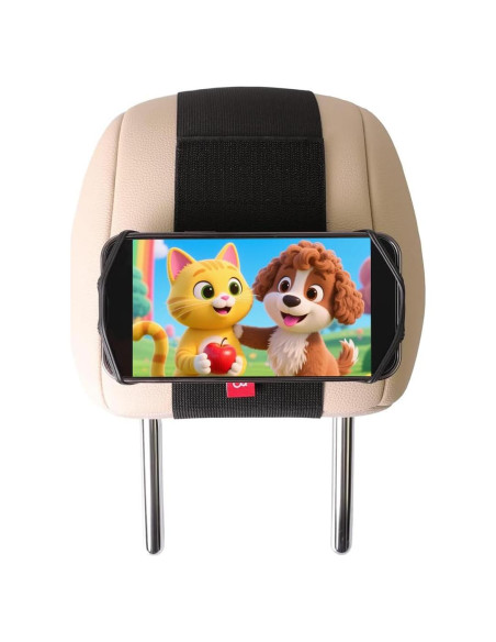 Soporte para Teléfono en Reposacabezas de Auto Z ZOTHINGTON - Ajustable, Compatible con iPhone y Samsung Soporte para Teléfono en Reposacabezas de Auto Z ZOTHINGTON - Ajustable, Compatible con iPhone y Samsung