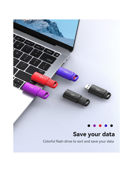 Paquete de 5 Unidades Flash USB Aiibe 32GB Colorido Paquete de 5 Unidades Flash USB Aiibe 32GB Colorido