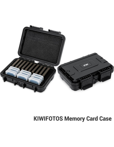 Estuche KIWIFOTOS para 22 Tarjetas SD y CF IP67 Impermeable Estuche KIWIFOTOS para 22 Tarjetas SD y CF IP67 Impermeable