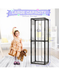 Organizador de Peluches Trycooling 143.6x49x33cm Negro 2