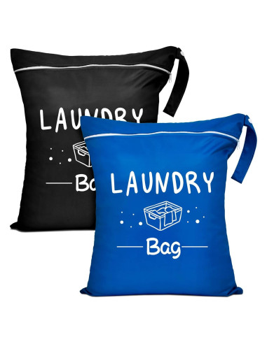 Bolsa de Lavandería Grande Sylfairy 2 Pcs Impermeable 38x48 cm