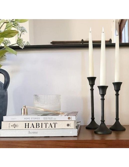 Soporte para Velas Taper LampLust, 23 cm, Negro Mate, Aluminio Soporte para Velas Taper LampLust, 23 cm, Negro Mate, Aluminio