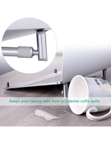 Soporte de Laptop JUBOR Ajustable Aluminio 43 cm Plegable Soporte de Laptop JUBOR Ajustable Aluminio 43 cm Plegable
